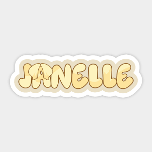 Janelle is Pat’s wife Dogs Sticker